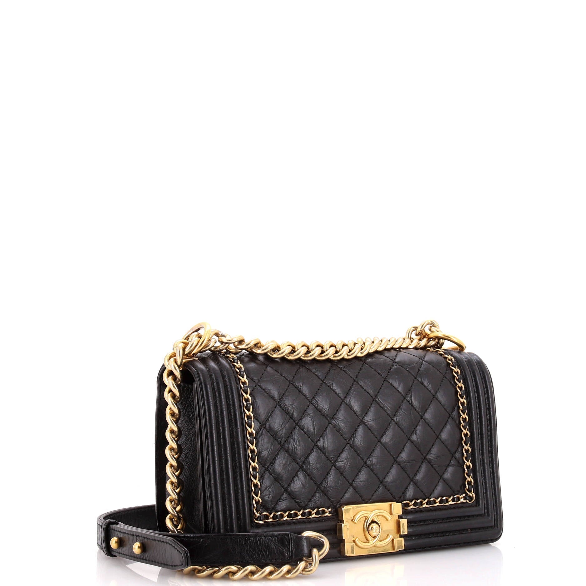 Chanel Jacket Boy Flap Bag Quilted Aged Calfskin Old Medium