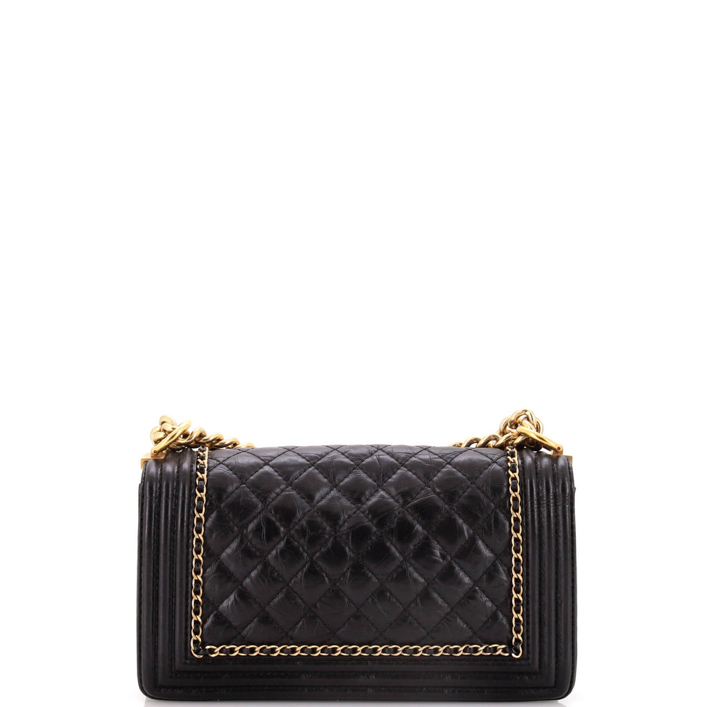 Chanel Jacket Boy Flap Bag Quilted Aged Calfskin Old Medium