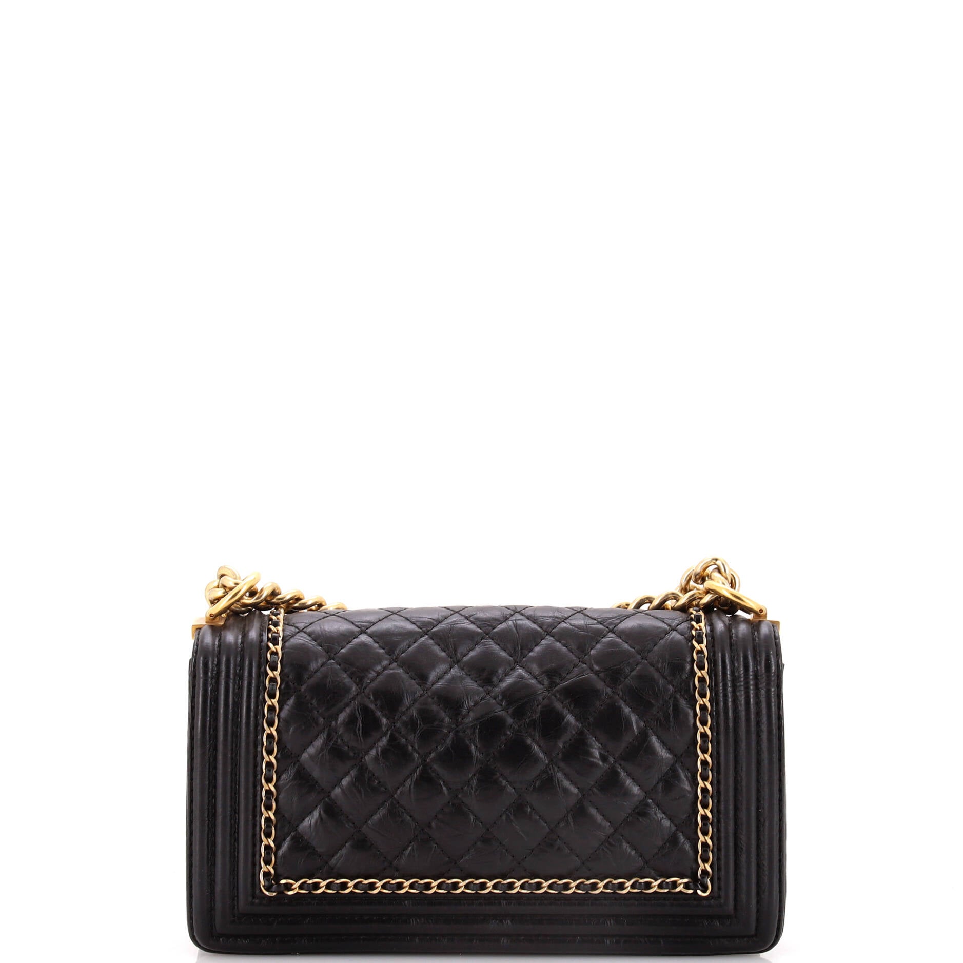 Chanel Jacket Boy Flap Bag Quilted Aged Calfskin Old Medium