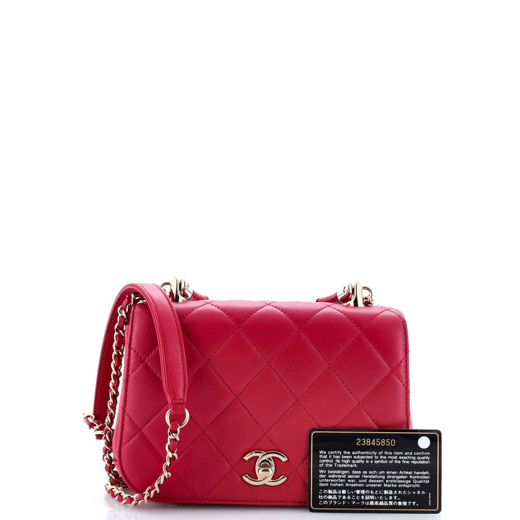 Chanel Carry Chic Flap Bag Quilted Lambskin Mini