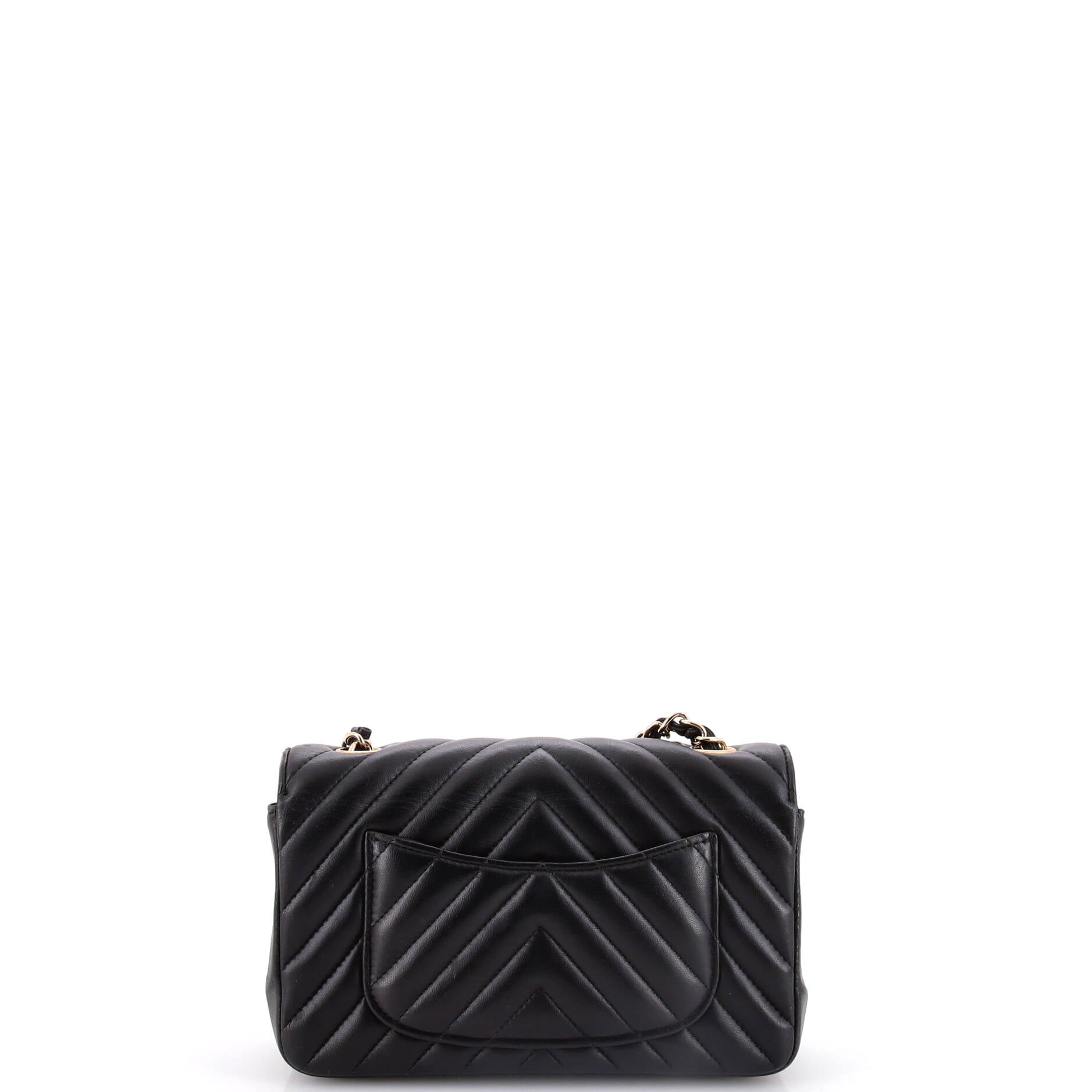 Chanel Classic Single Flap Bag Chevron Lambskin Mini