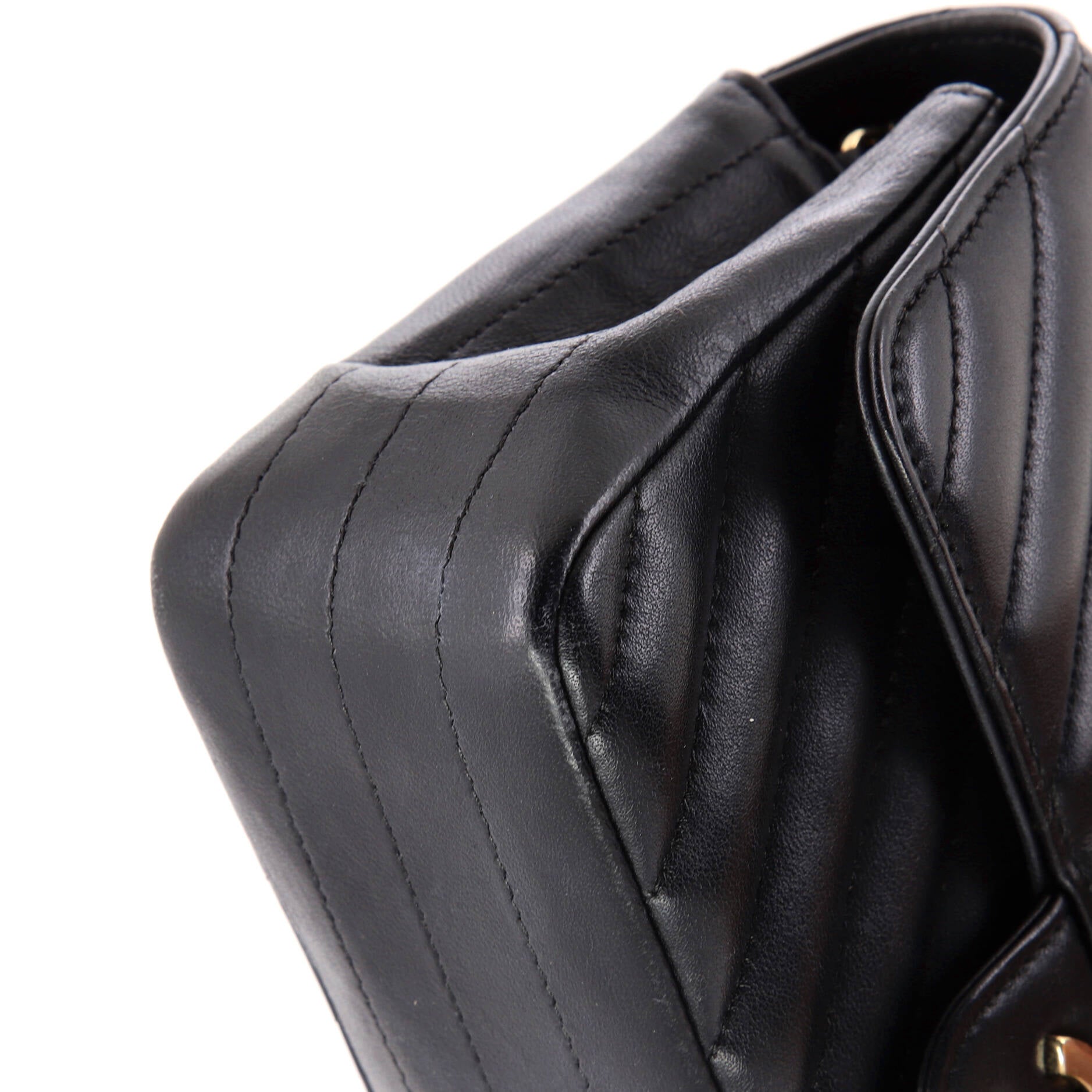 Chanel Classic Single Flap Bag Chevron Lambskin Mini