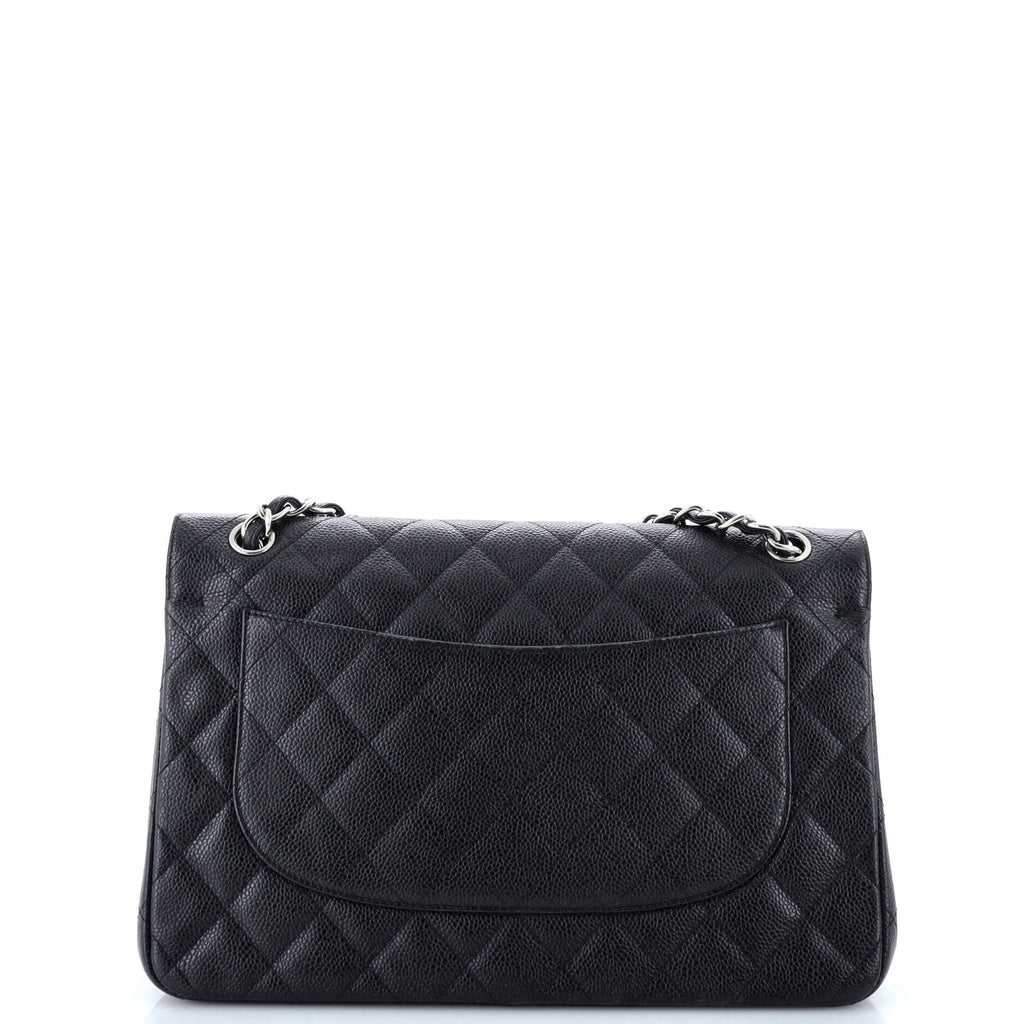 Chanel Classic Double Flap Bag Quilted Caviar Jumbo