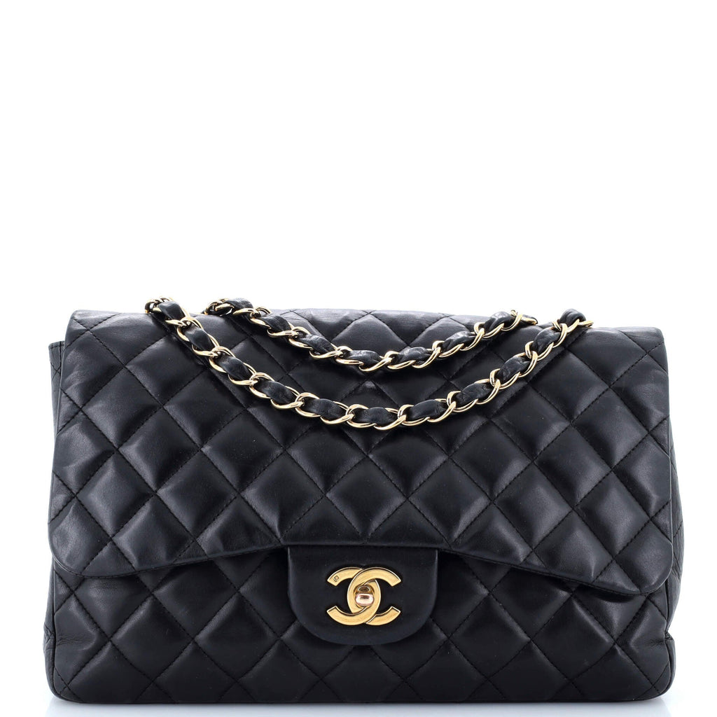 Chanel Classic Single Flap Bag Quilted Lambskin Jumbo