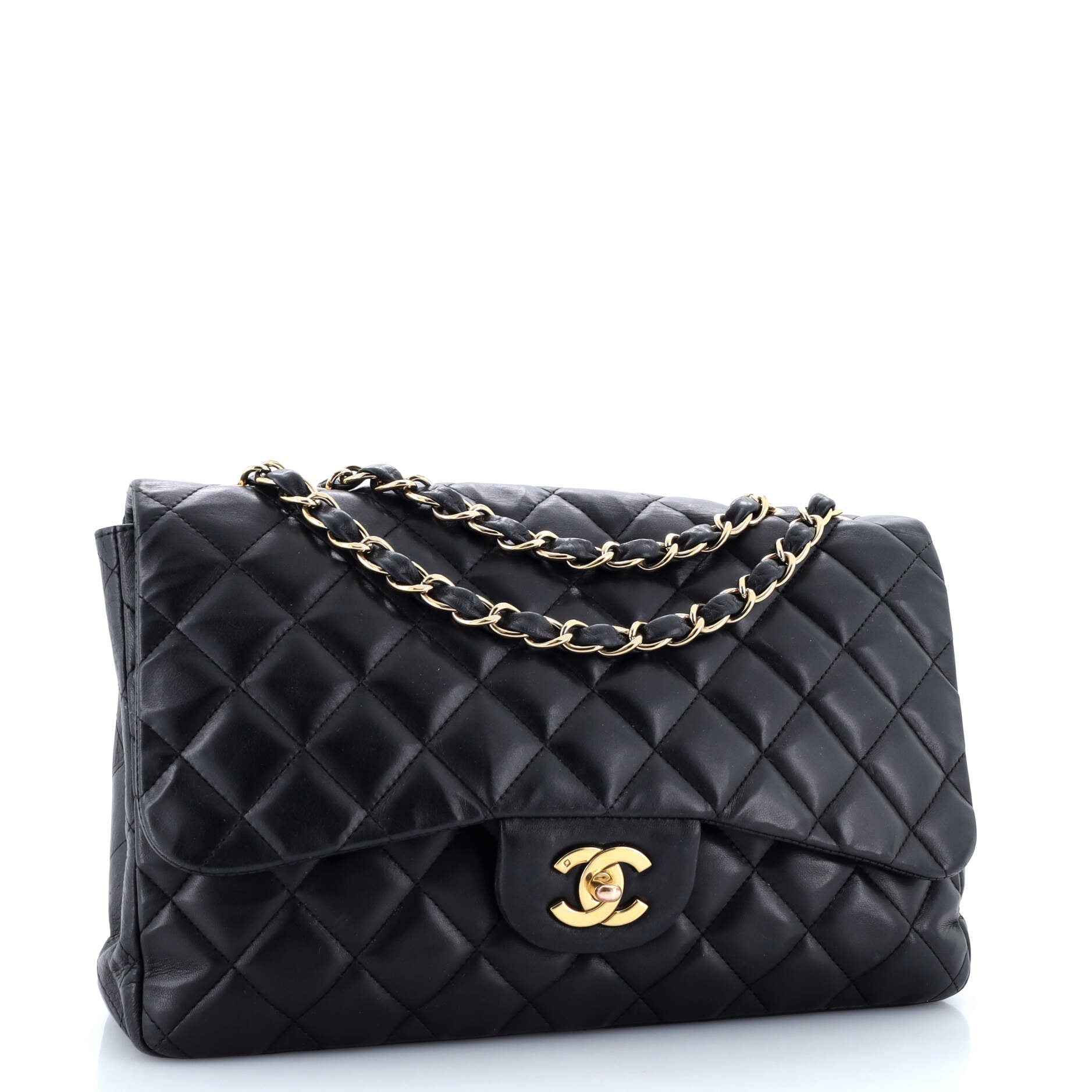 Chanel Classic Single Flap Bag Quilted Lambskin Jumbo