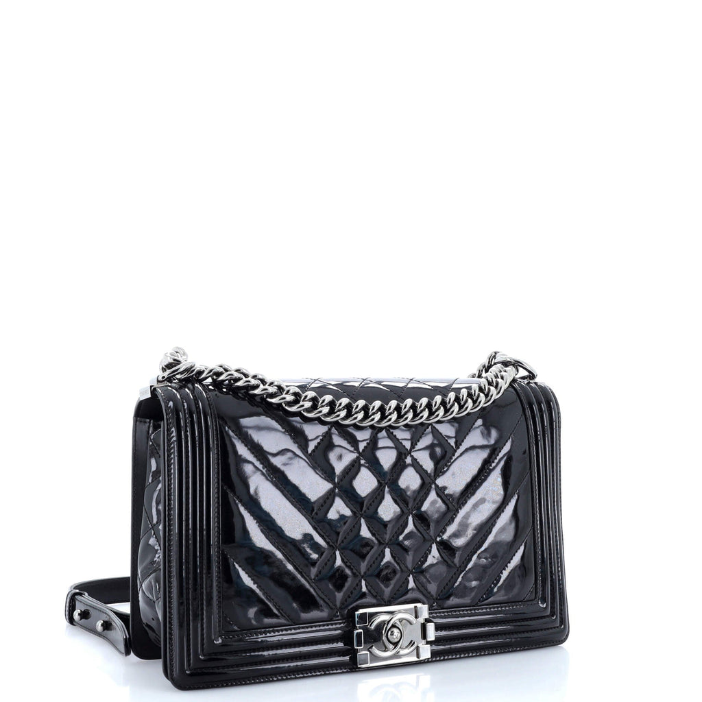 Chanel Boy Flap Bag Chevron  New Medium