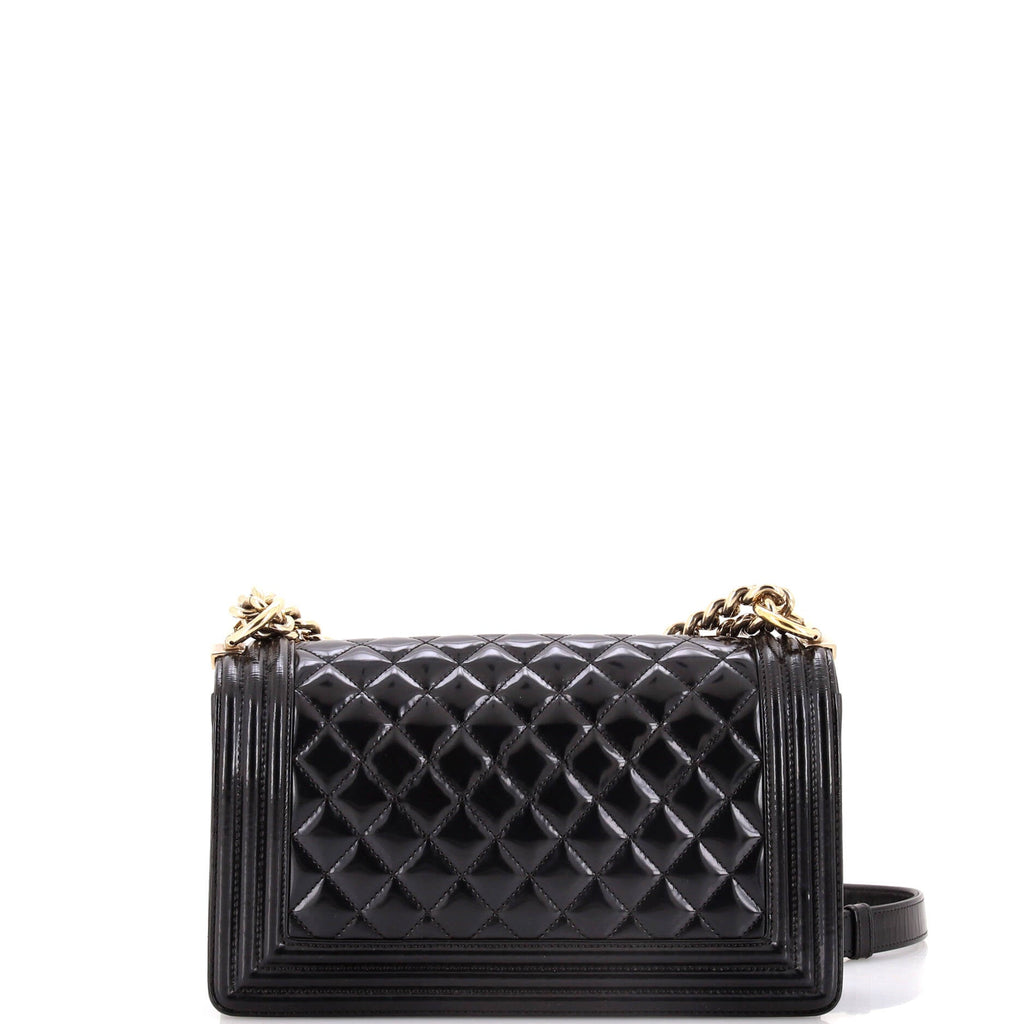 Chanel Boy Flap Bag Quilted Iridescent Glazed Calfskin Old Medium