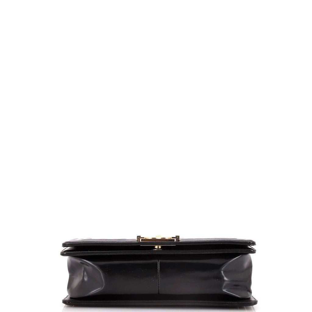Chanel Boy Flap Bag Quilted Iridescent Glazed Calfskin Old Medium