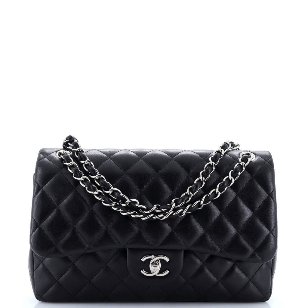 Chanel Classic Double Flap Bag Quilted Lambskin Jumbo