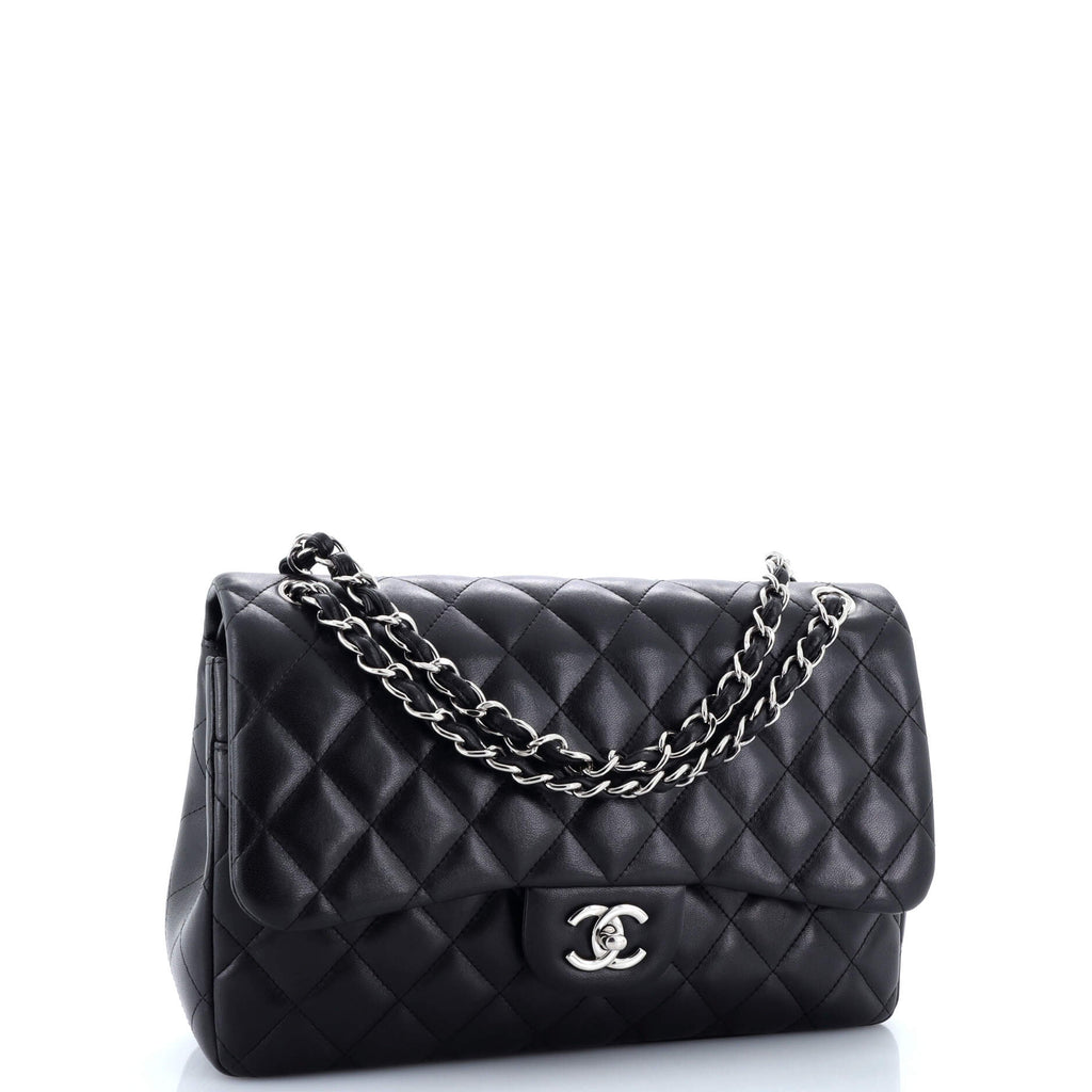 Chanel Classic Double Flap Bag Quilted Lambskin Jumbo