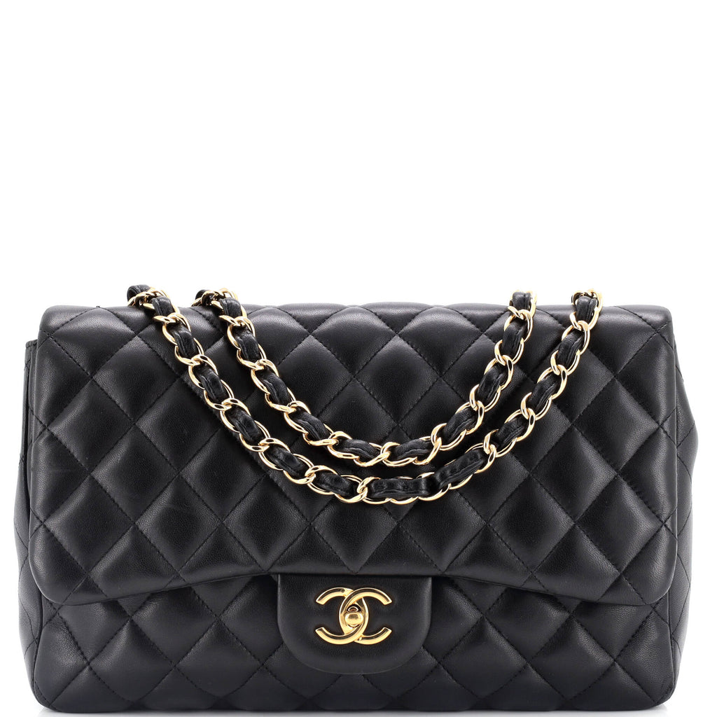 Chanel Classic Single Flap Bag Quilted Lambskin Jumbo