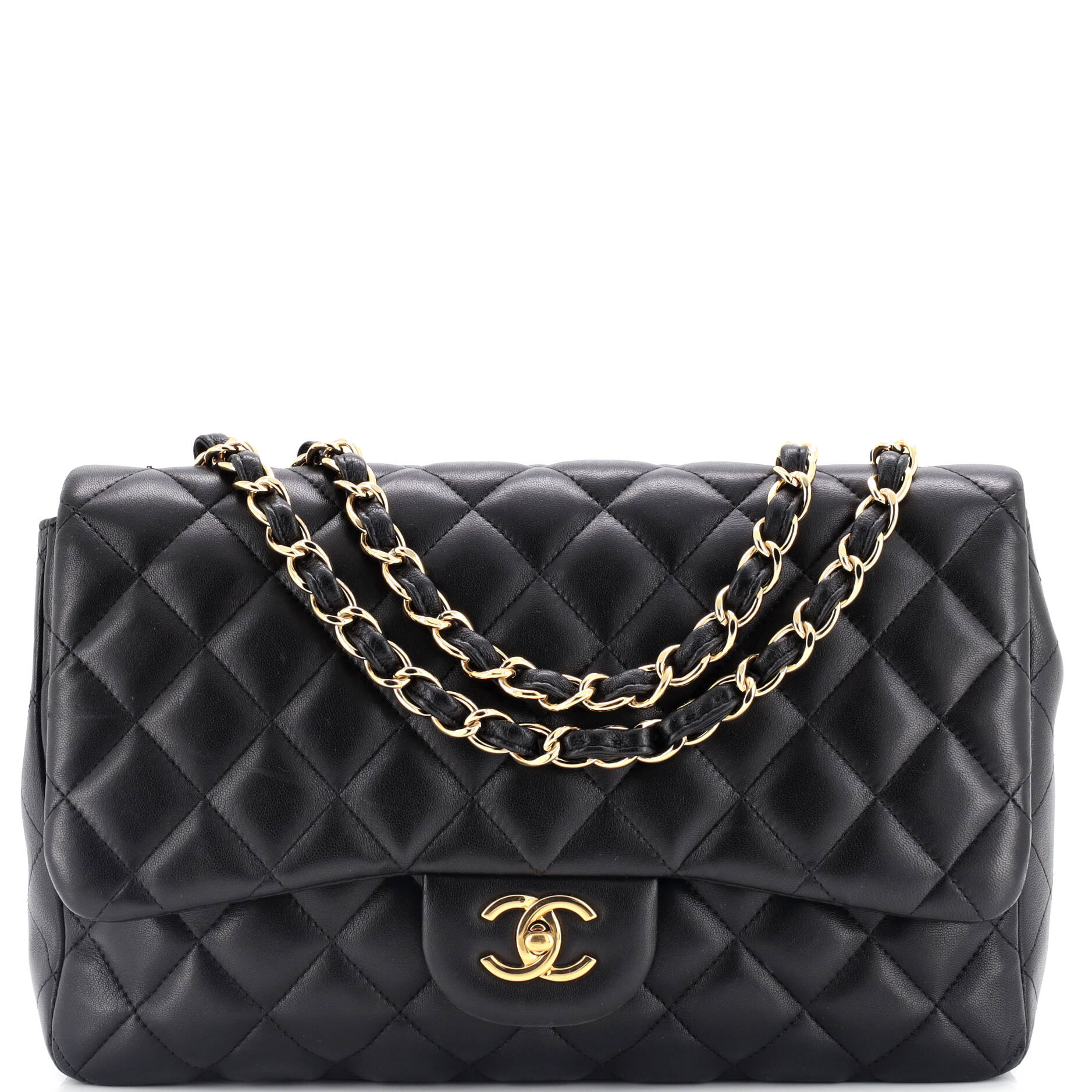 Chanel Classic Single Flap Bag Quilted Lambskin Jumbo