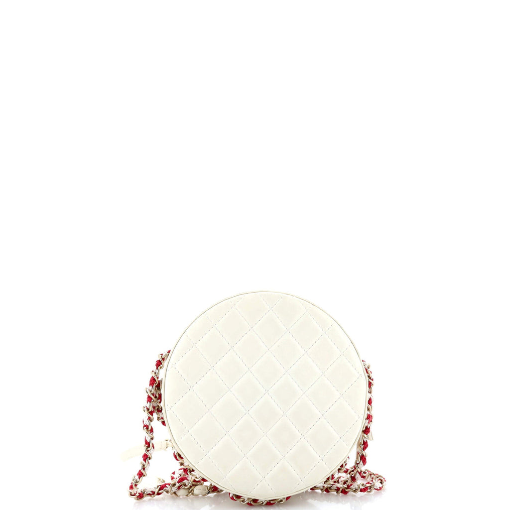 Chanel Lifesaver Round Crossbody Bag Lambskin Small