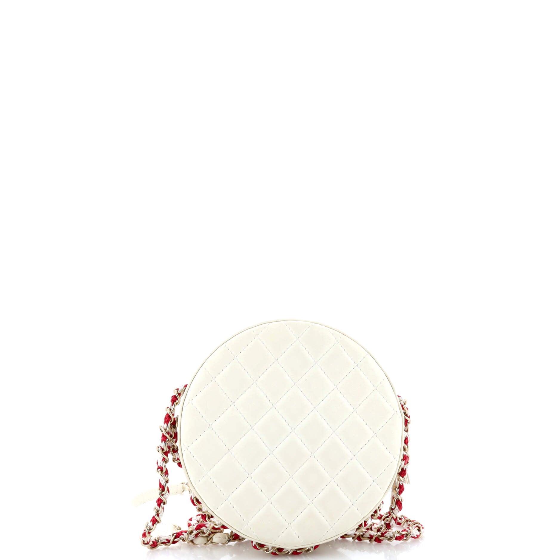 Chanel Lifesaver Round Crossbody Bag Lambskin Small