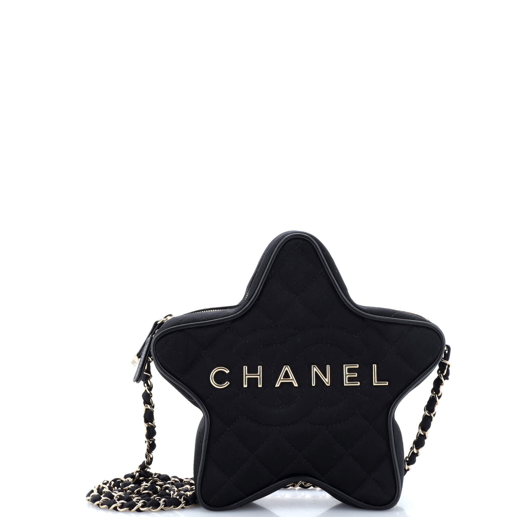 Chanel CC Walk of Fame Star Bag Quilted Satin