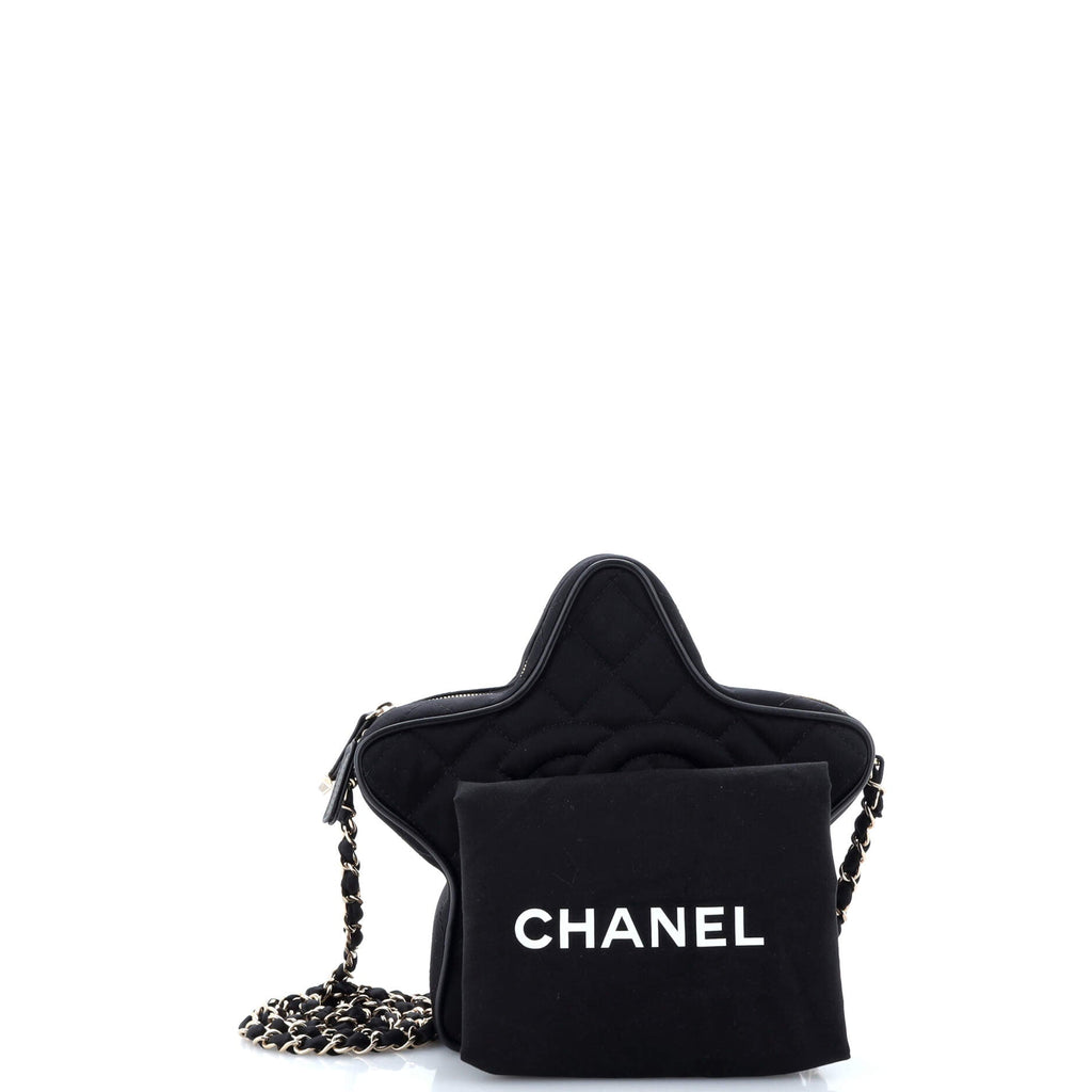 Chanel CC Walk of Fame Star Bag Quilted Satin