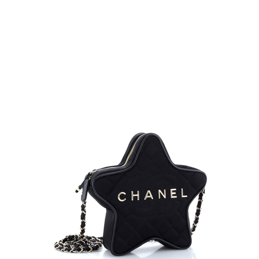 Chanel CC Walk of Fame Star Bag Quilted Satin