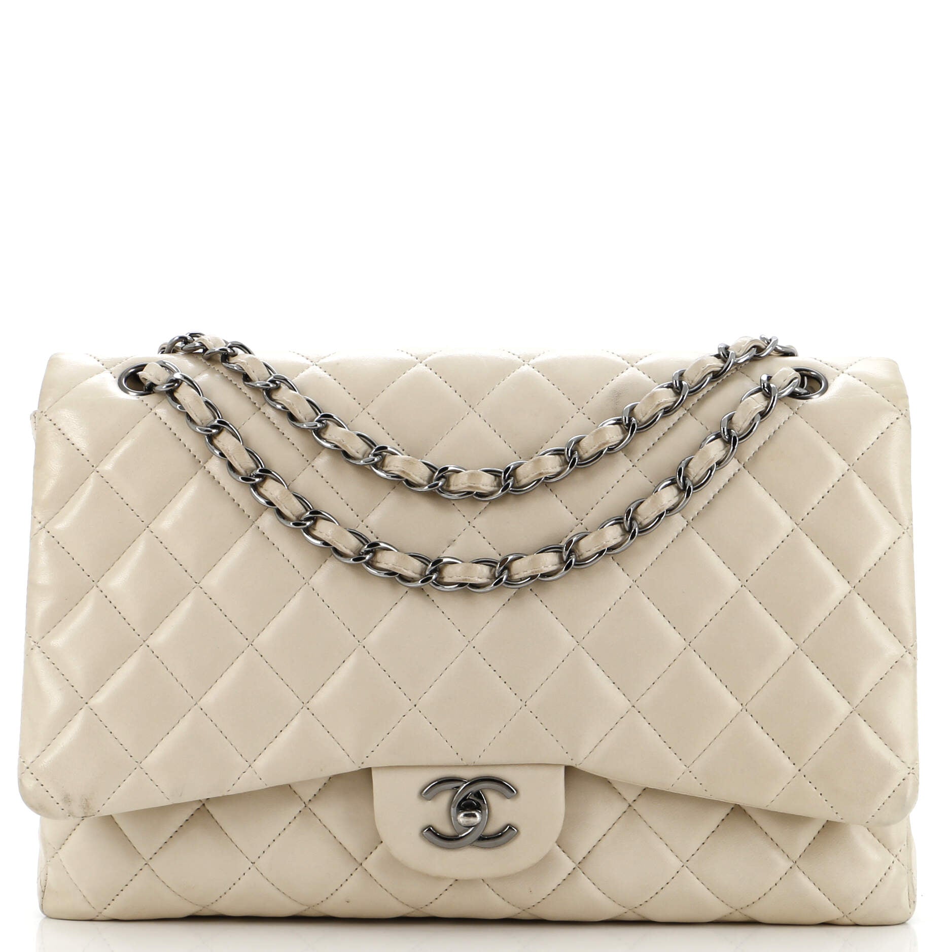 Chanel Classic Single Flap Bag Quilted Lambskin Jumbo