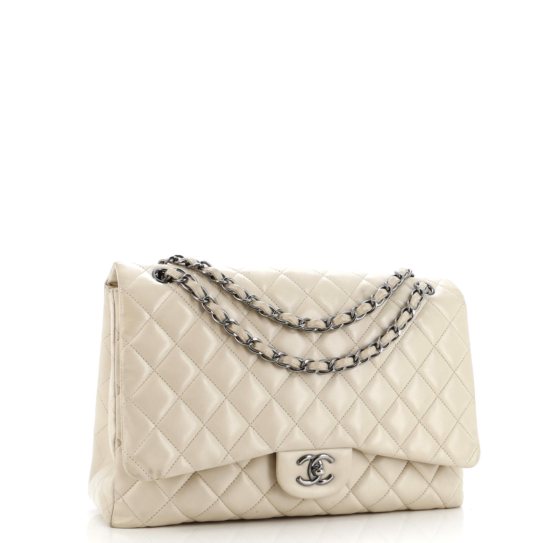 Chanel Classic Single Flap Bag Quilted Lambskin Jumbo