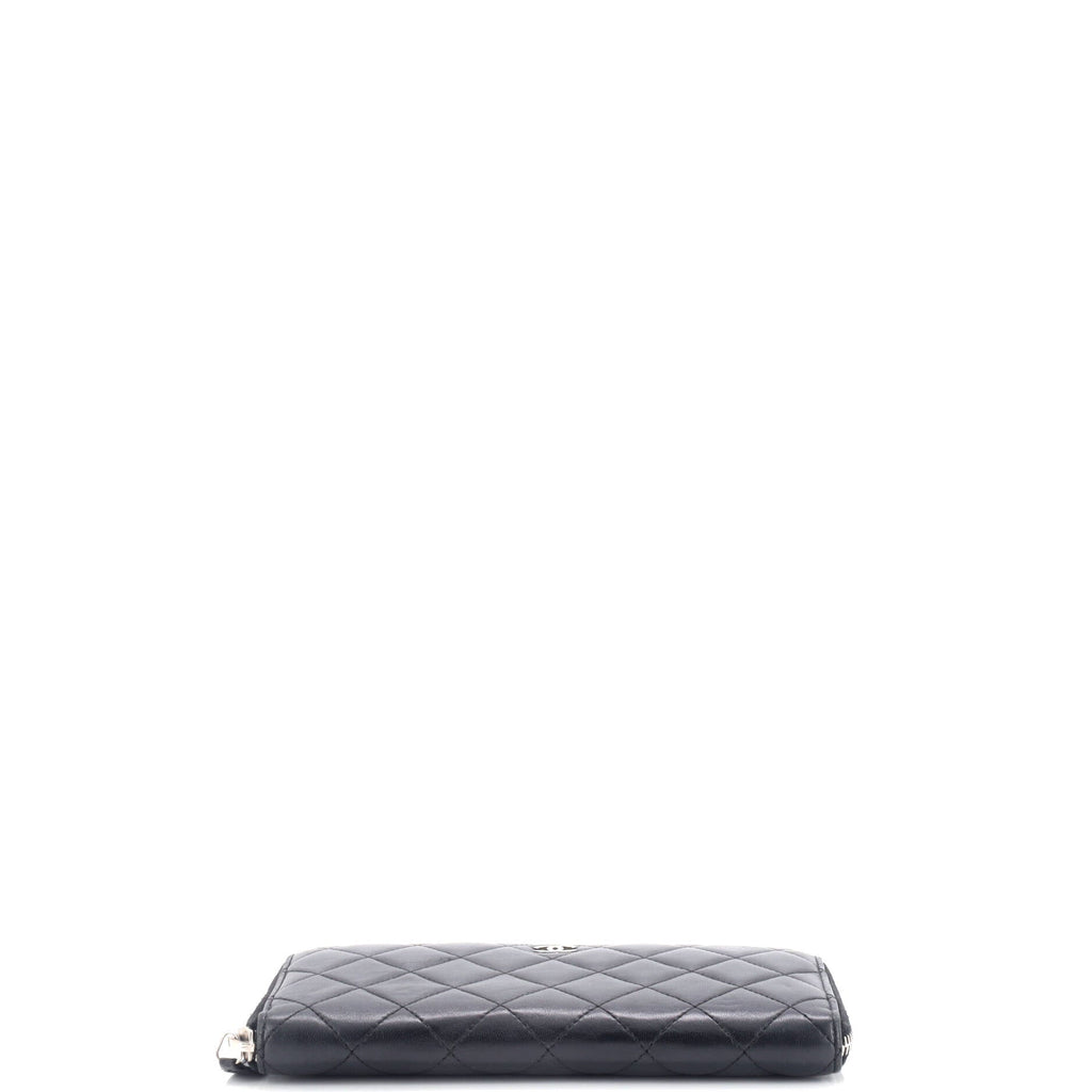 Chanel Zip Around Wallet Quilted Lambskin Long
