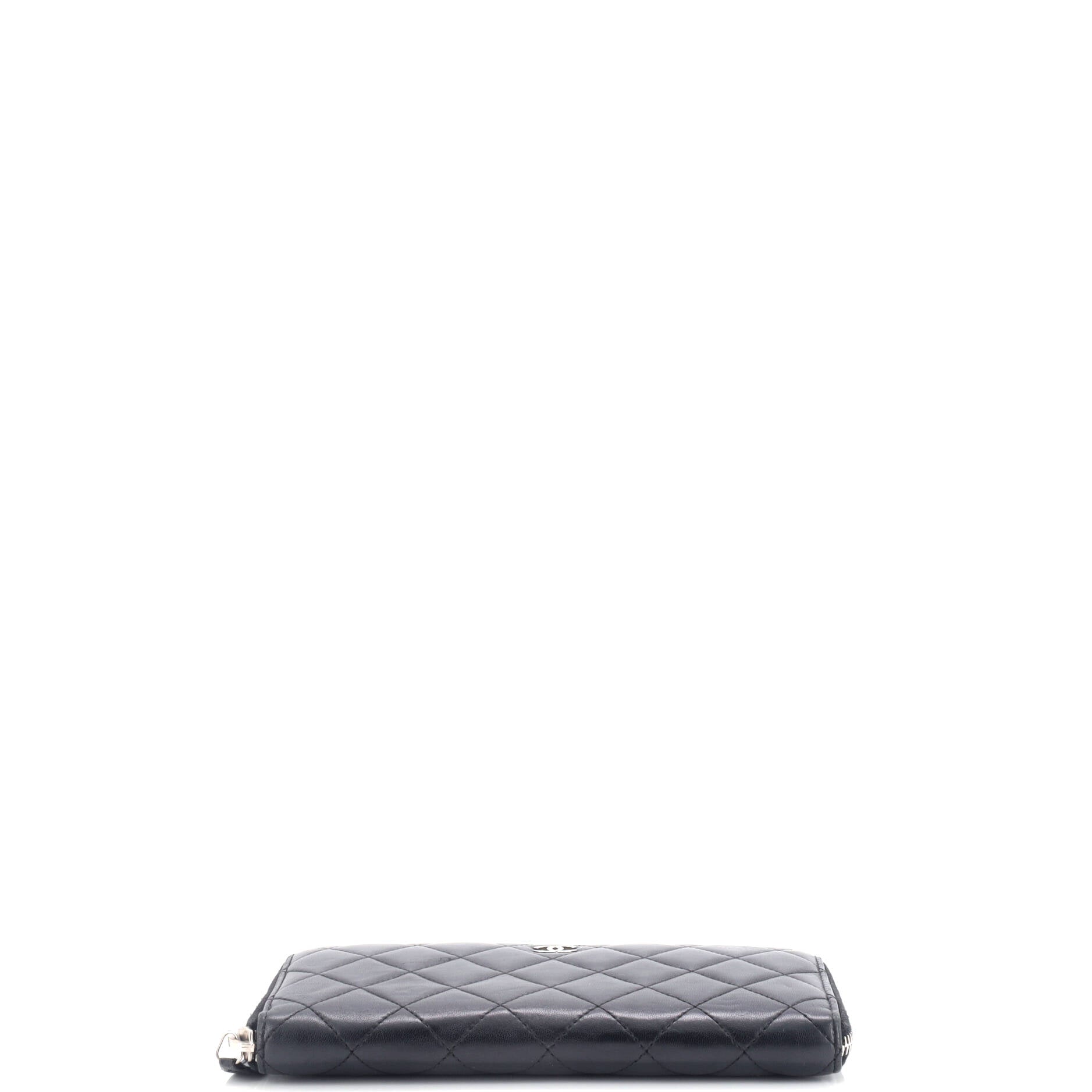 Chanel Zip Around Wallet Quilted Lambskin Long