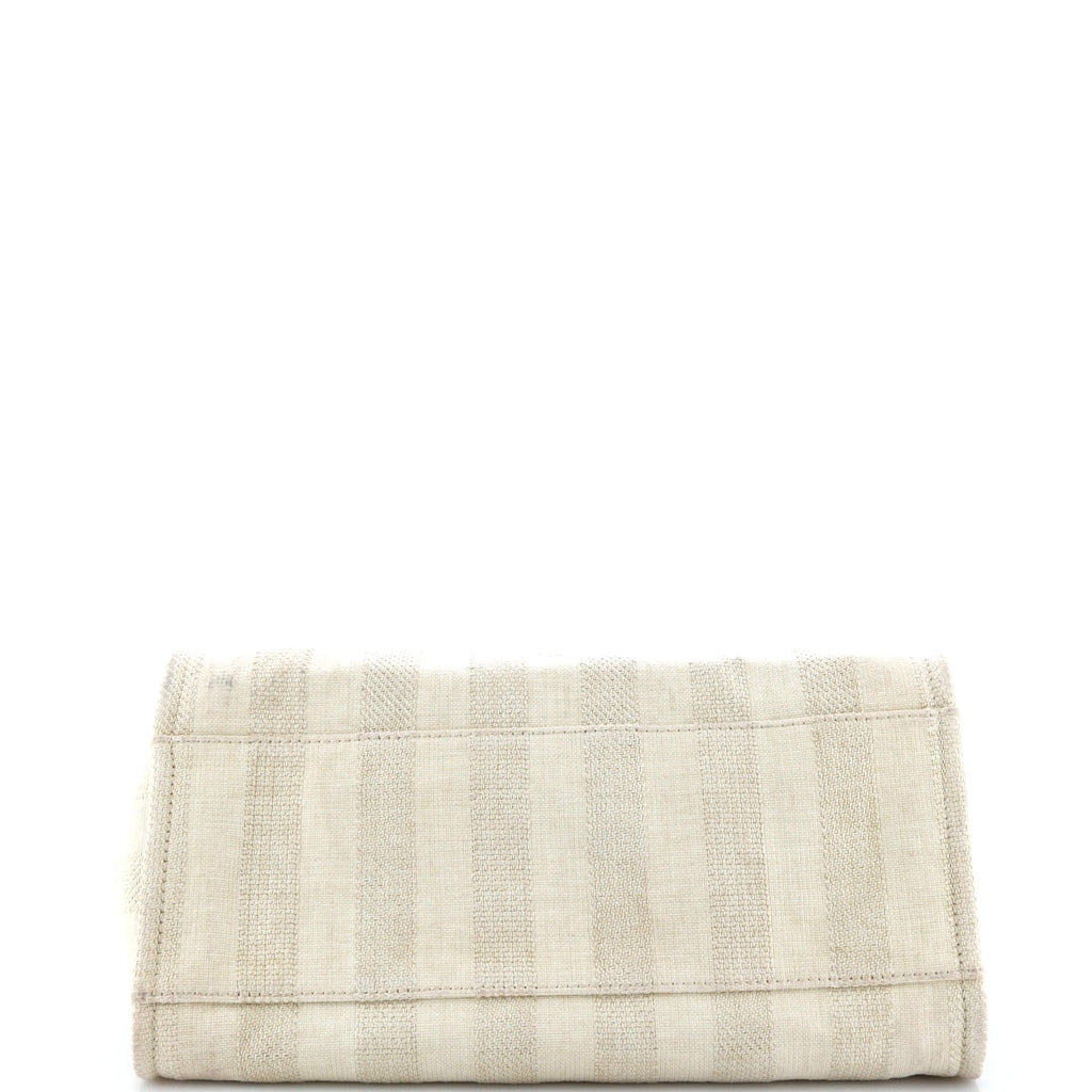 Chanel Deauville Tote Striped Mixed Fibers Medium