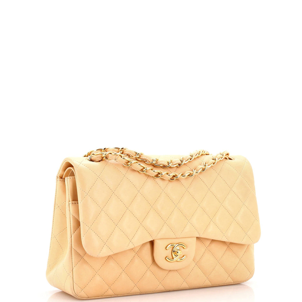 Chanel Classic Double Flap Bag Quilted Lambskin Jumbo