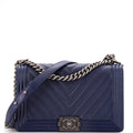 Chanel Boy Flap Bag Chevron Caviar New Medium