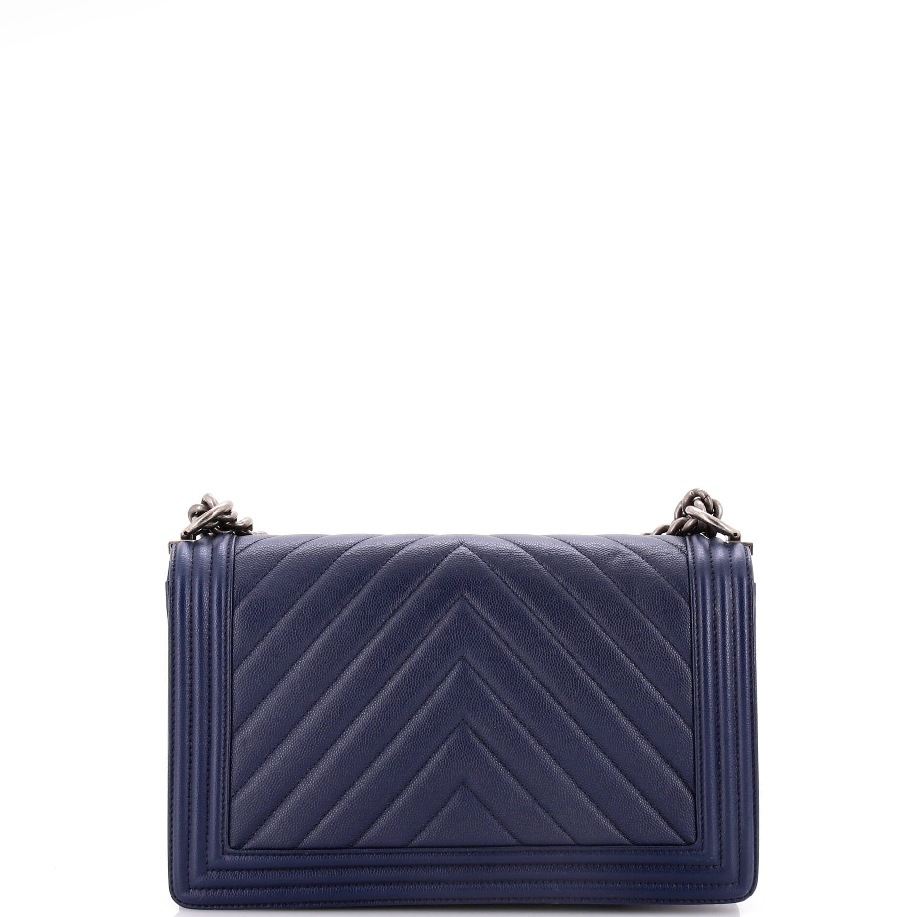 Chanel Boy Flap Bag Chevron Caviar New Medium
