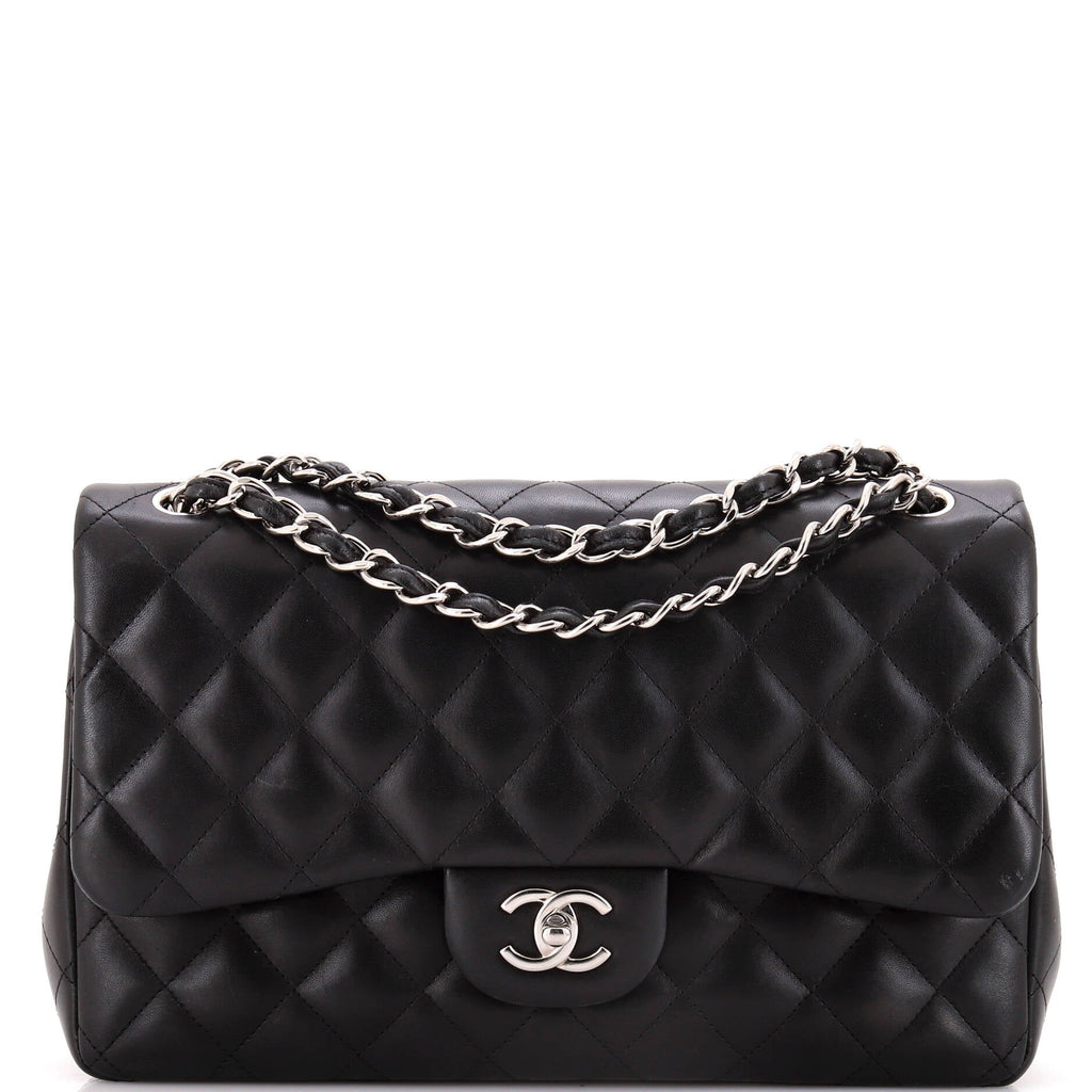 Chanel Classic Double Flap Bag Quilted Lambskin Jumbo