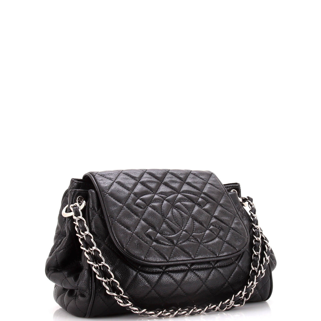 Chanel Timeless Accordion Flap Bag Quilted Caviar