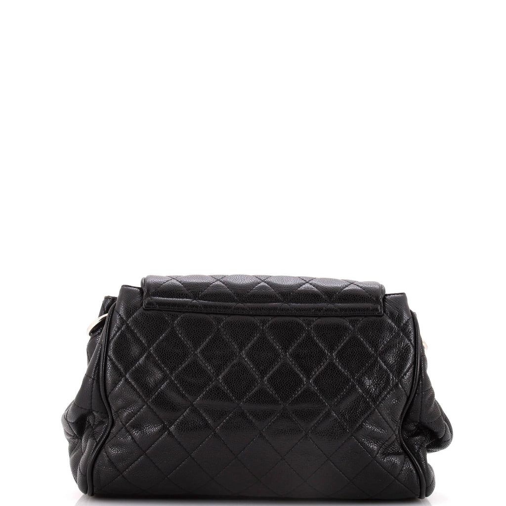 Chanel Timeless Accordion Flap Bag Quilted Caviar