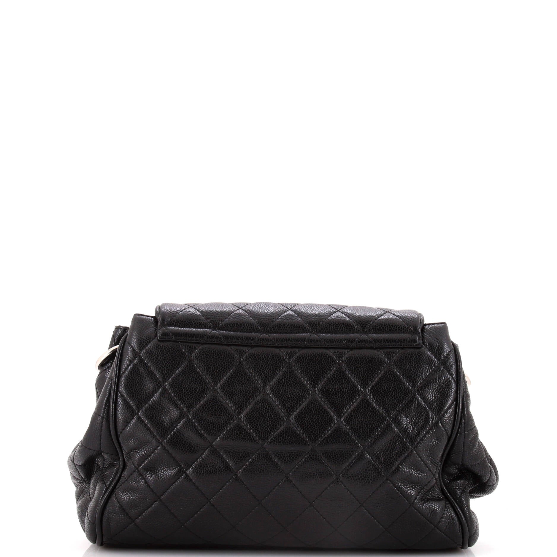 Chanel Timeless Accordion Flap Bag Quilted Caviar