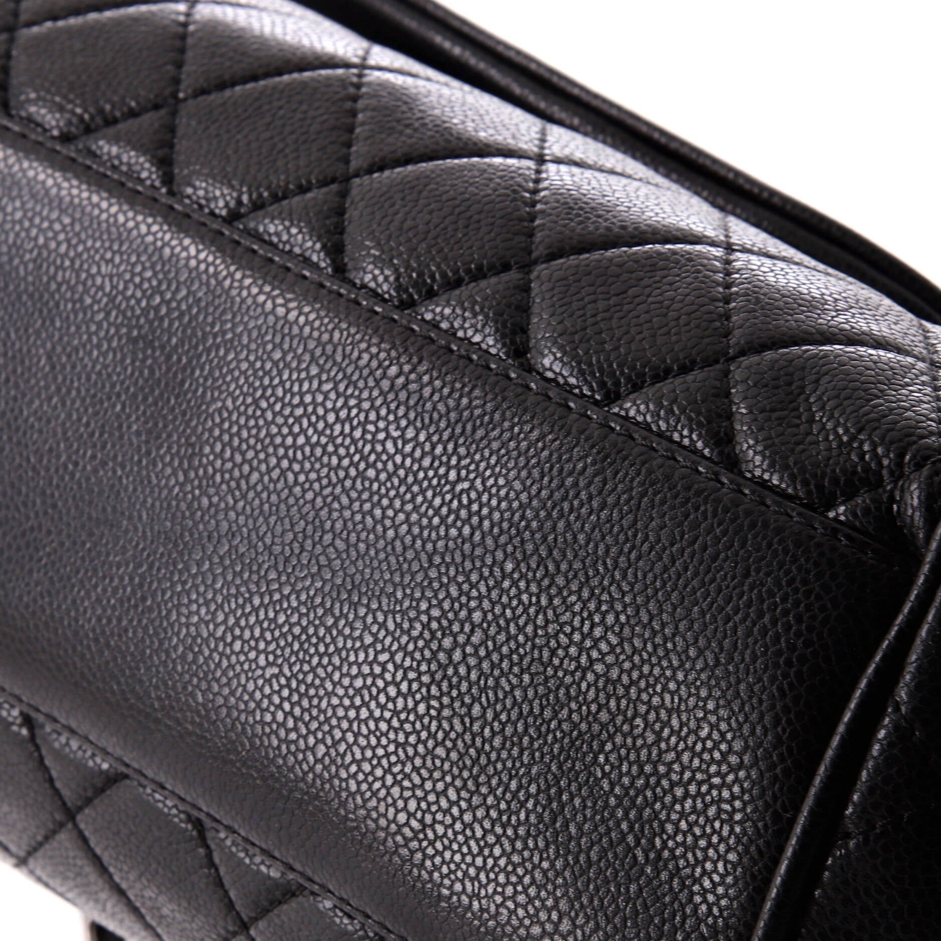 Chanel Timeless Accordion Flap Bag Quilted Caviar