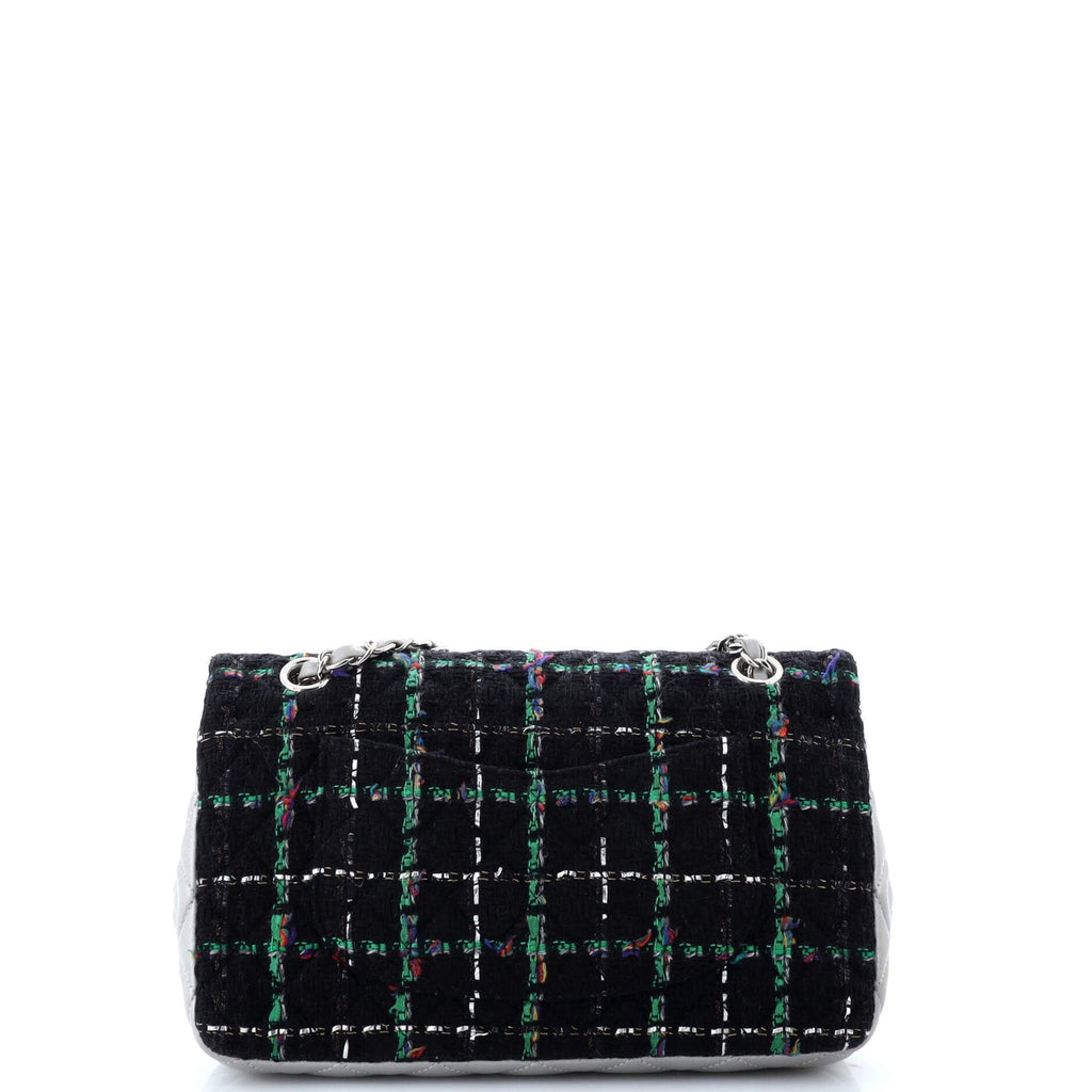 Chanel Classic Double Flap Bag Tweed and Quilted Lambskin Medium