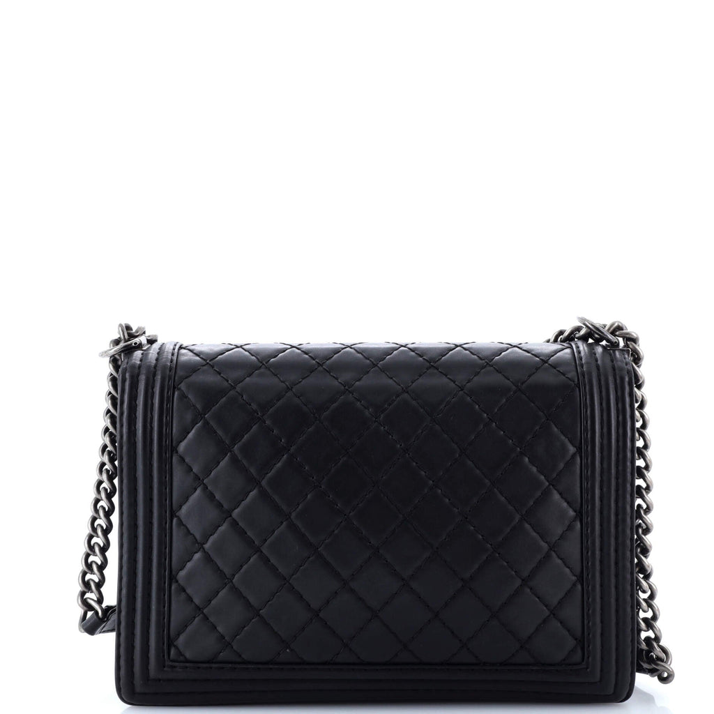 Chanel Stitch Boy Flap Bag Quilted Calfskin Large