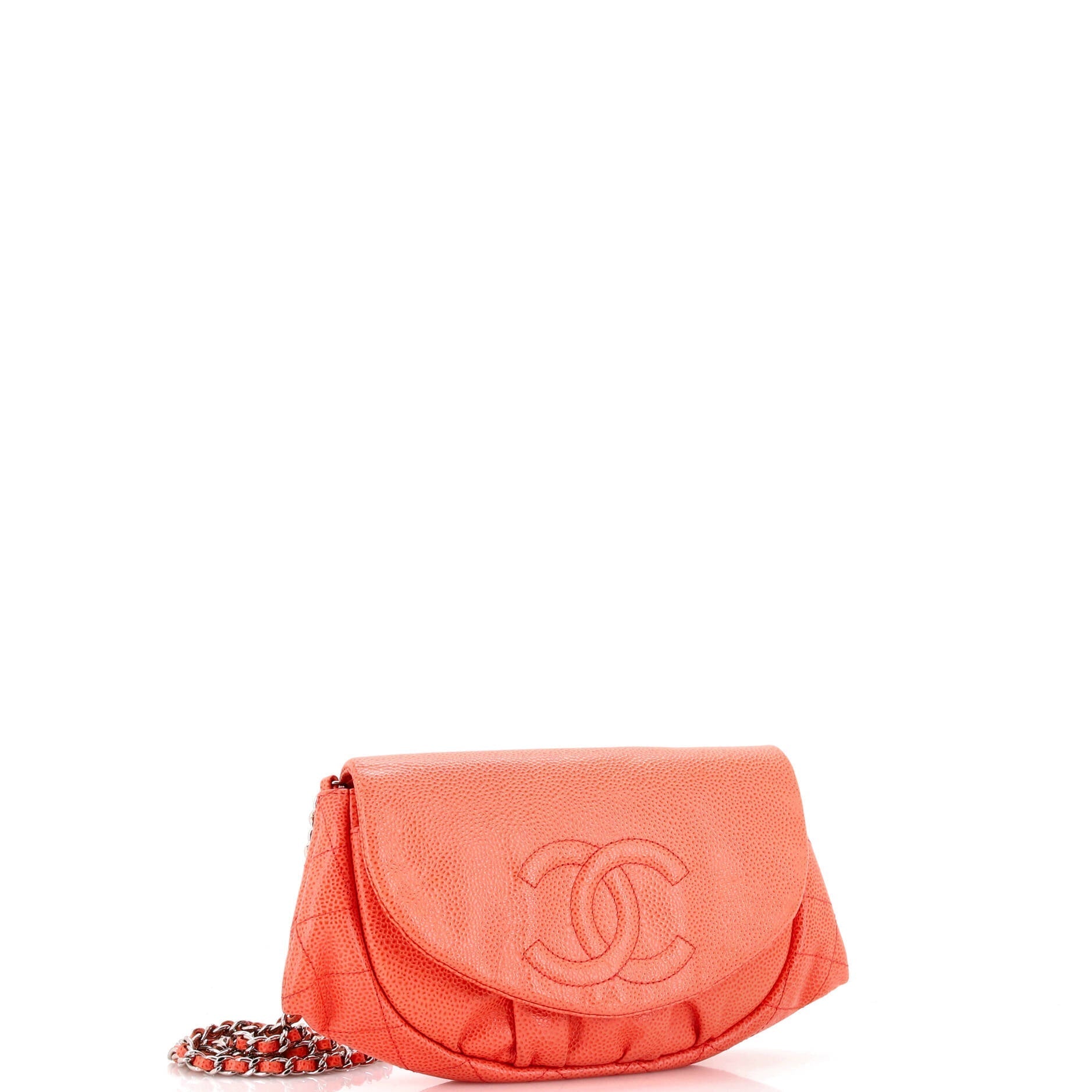 Chanel Half Moon Wallet on Chain Caviar