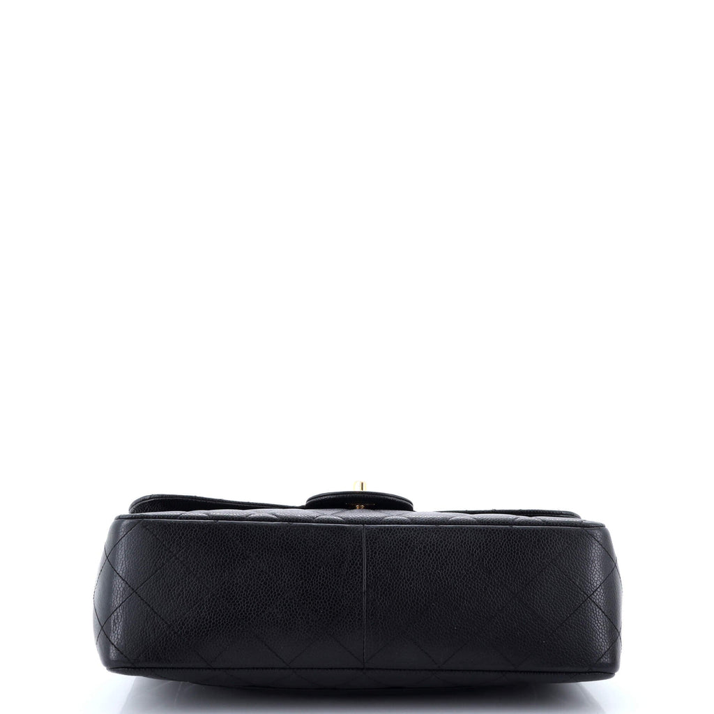 Chanel Classic Single Flap Bag Quilted Caviar Jumbo