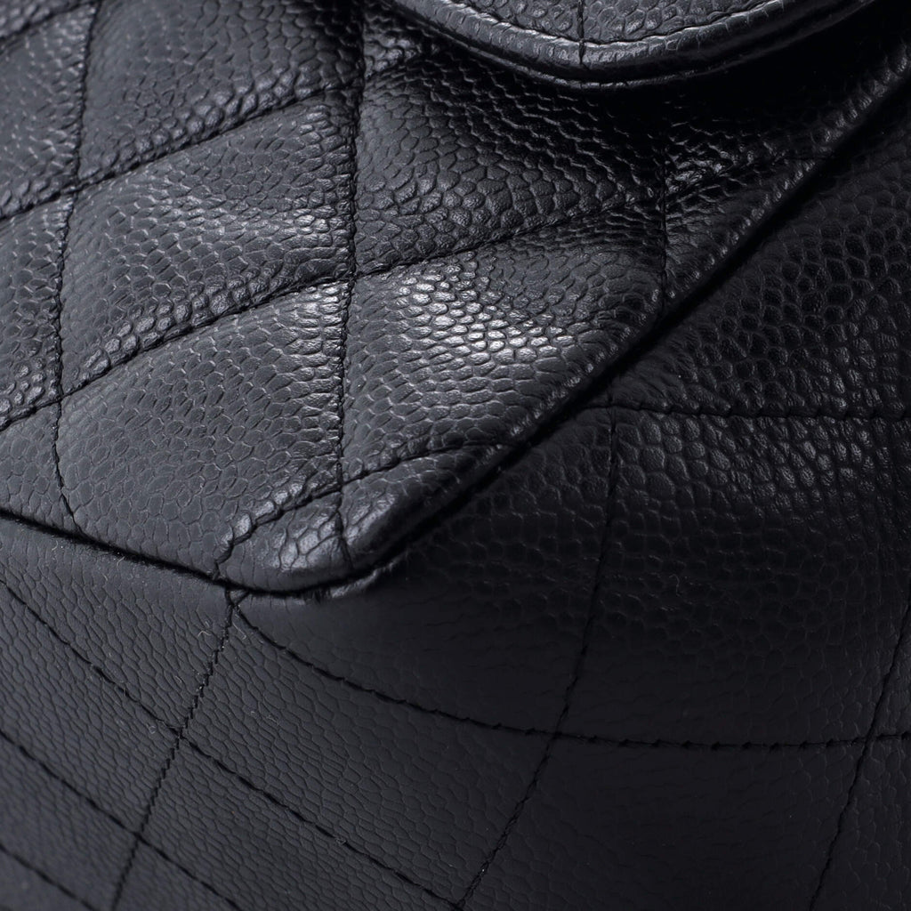 Chanel Classic Single Flap Bag Quilted Caviar Jumbo