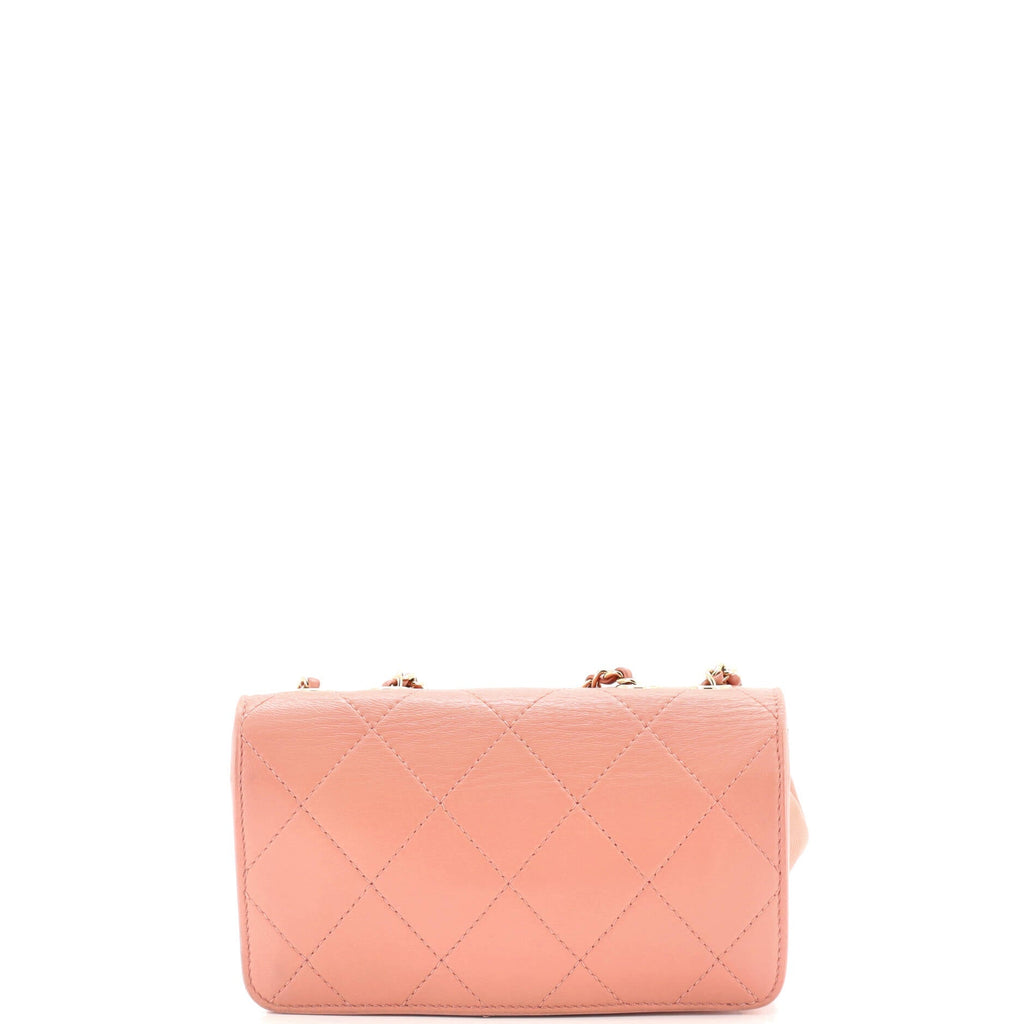 Chanel CC Front Pocket Flap Bag Stitched Calfskin Small