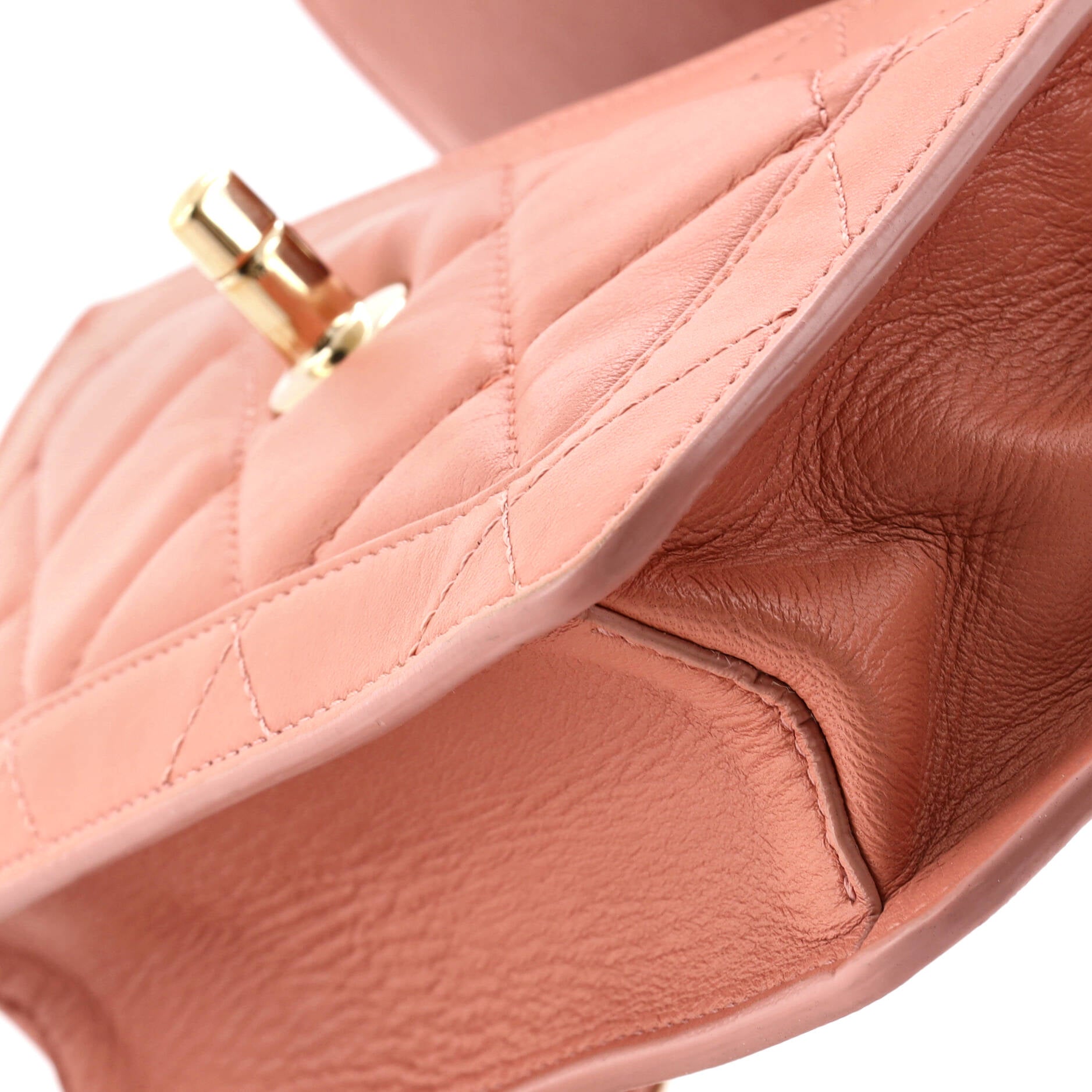 Chanel CC Front Pocket Flap Bag Stitched Calfskin Small