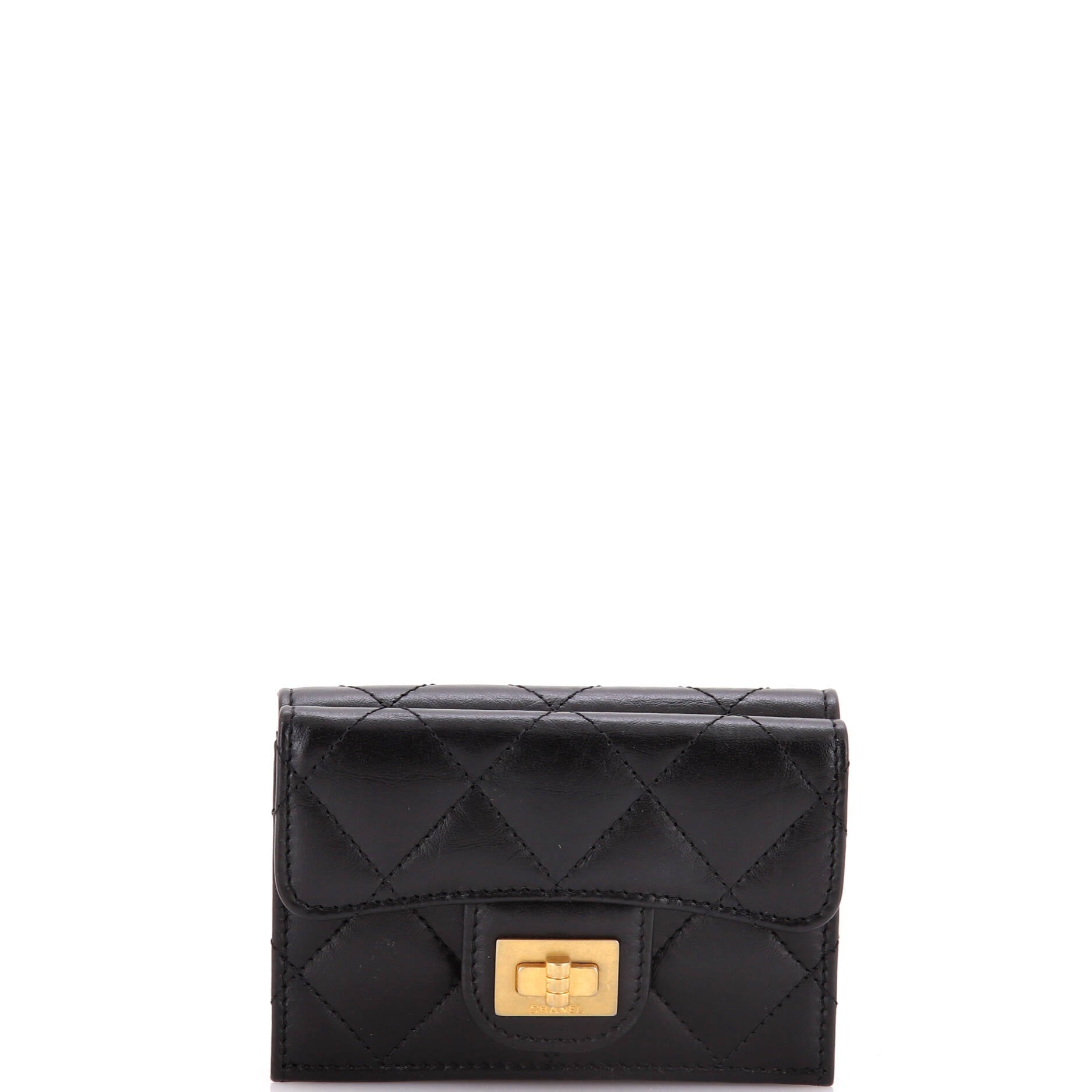 Chanel Reissue Flap Card Case Quilted Aged Calfskin