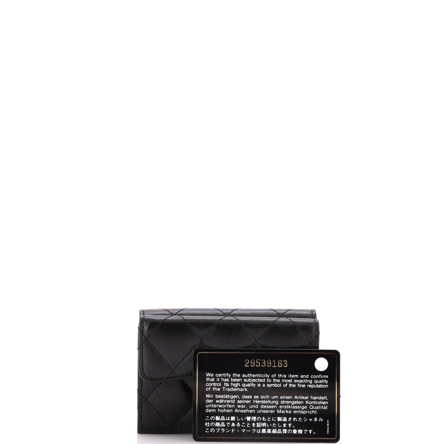 Chanel Reissue Flap Card Case Quilted Aged Calfskin