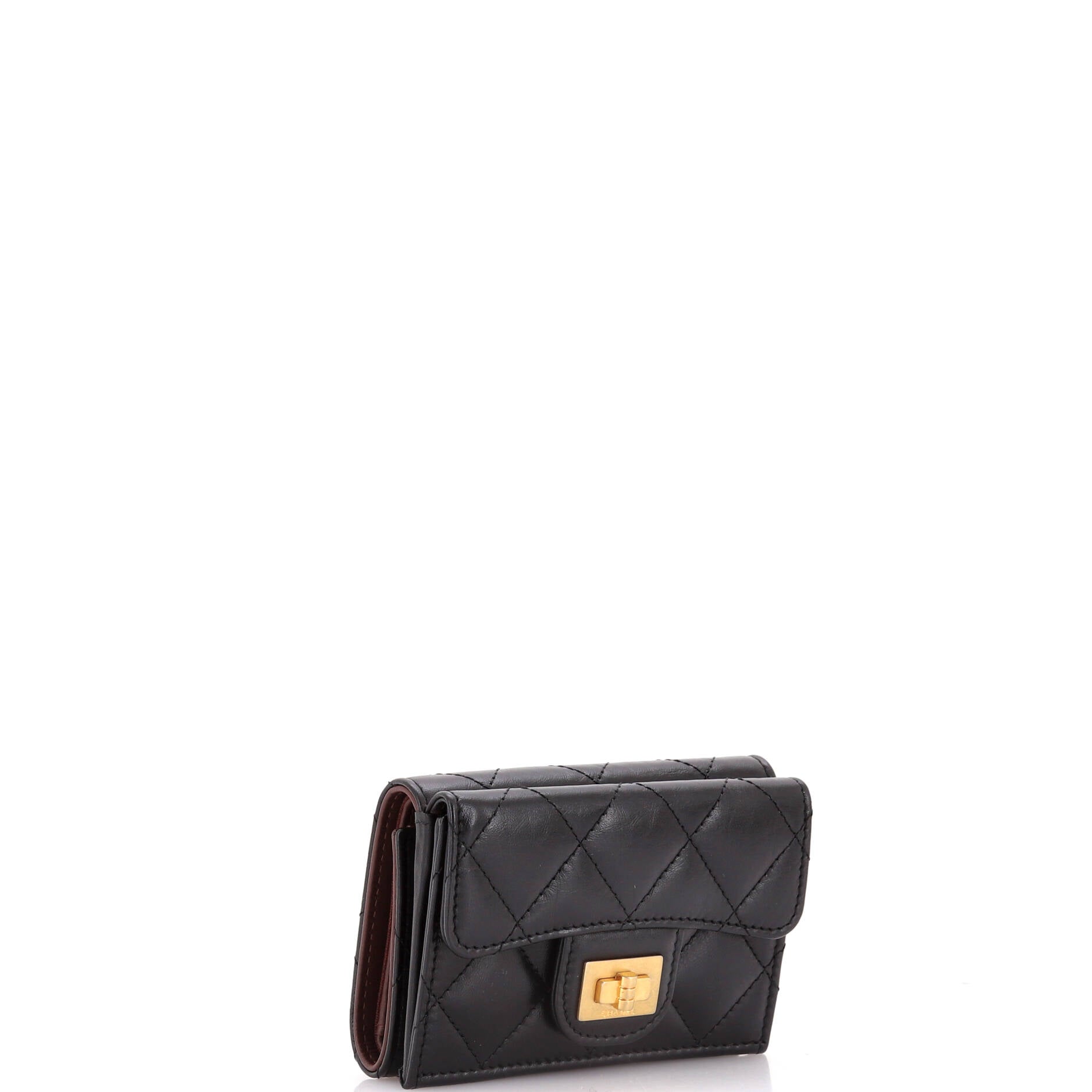 Chanel Reissue Flap Card Case Quilted Aged Calfskin
