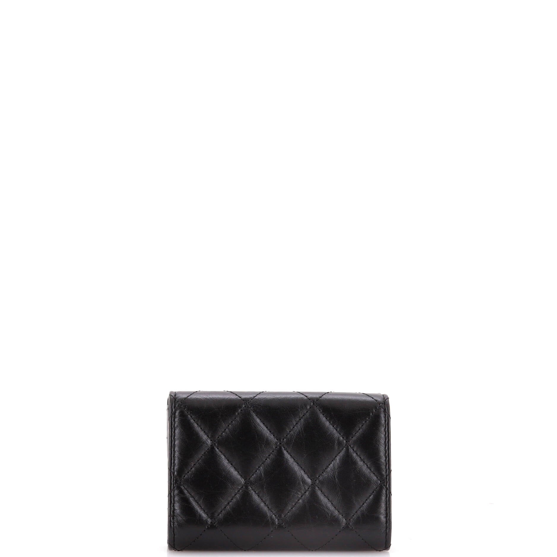 Chanel Reissue Flap Card Case Quilted Aged Calfskin