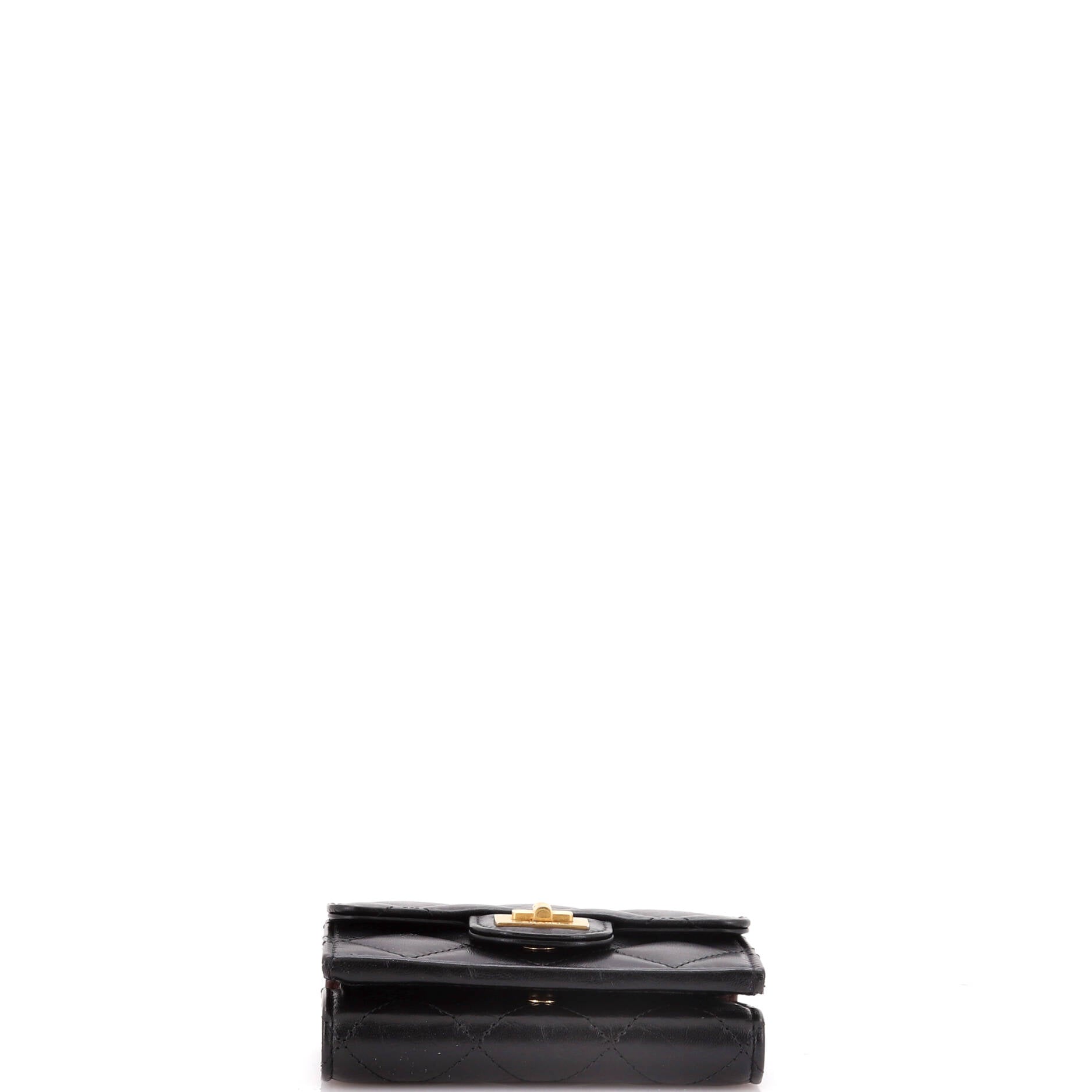 Chanel Reissue Flap Card Case Quilted Aged Calfskin