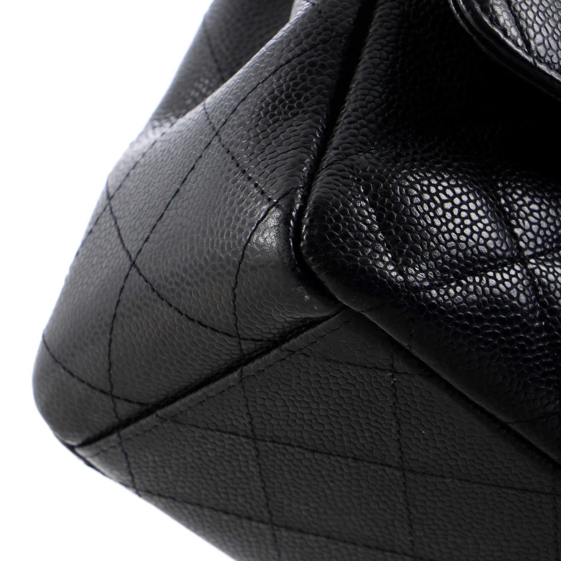 Chanel Classic Double Flap Bag Quilted Caviar Maxi