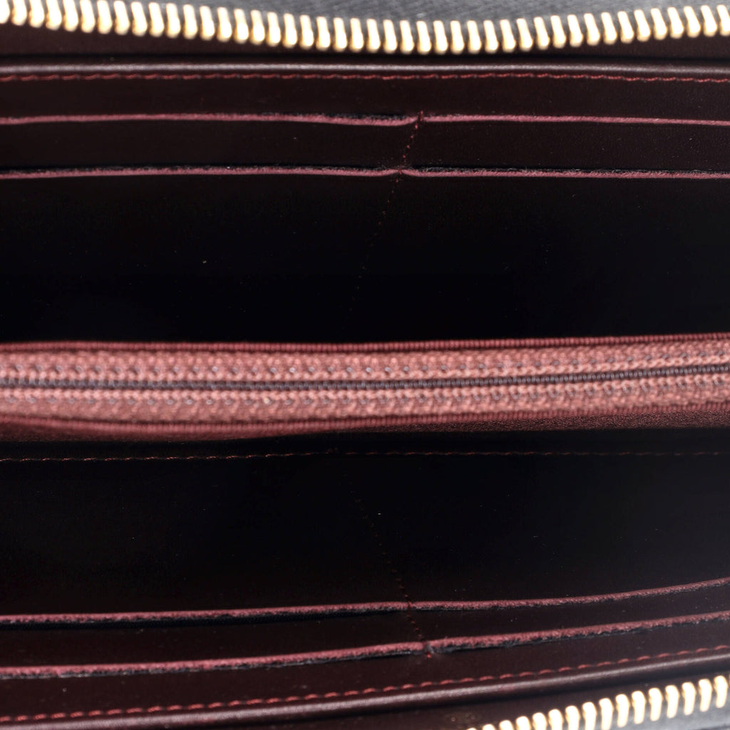 Chanel Zip Around Wallet Quilted Caviar Long