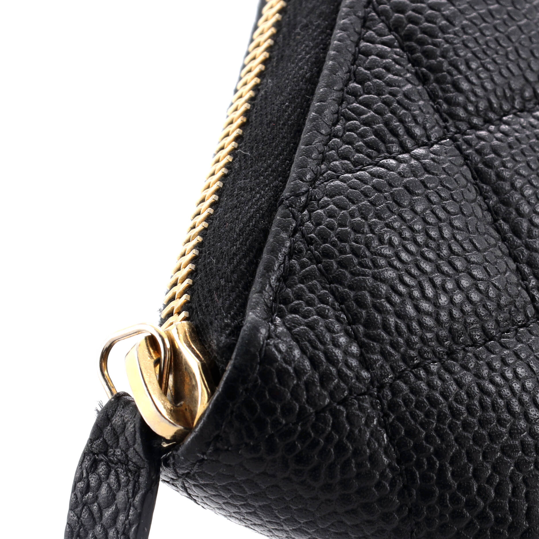 Chanel Zip Around Wallet Quilted Caviar Long