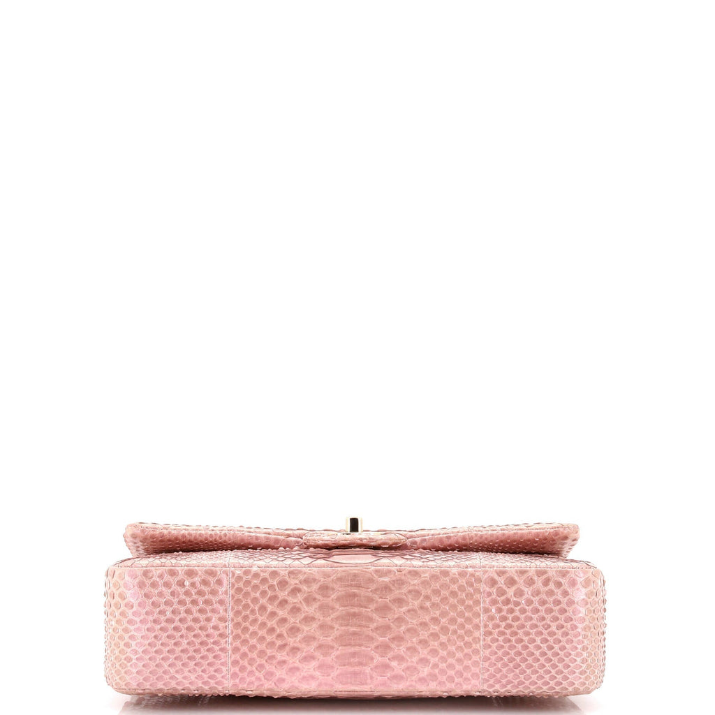Chanel Classic Double Flap Bag Iridescent Python Medium